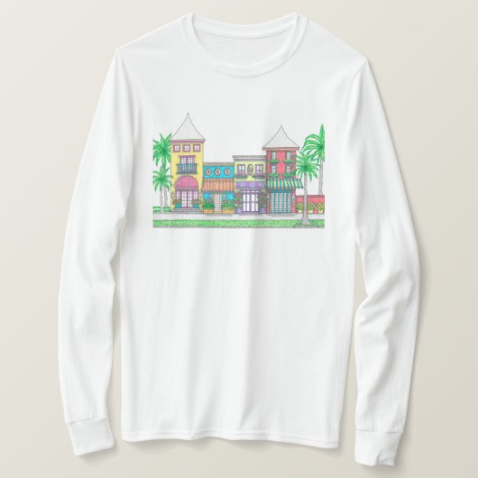 Tropical Shops Tshirt met lange mouwen (Design voorkant)