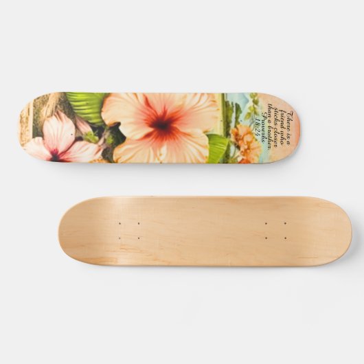 Tropical Skateboard Proverbs 18:24 (Horz)