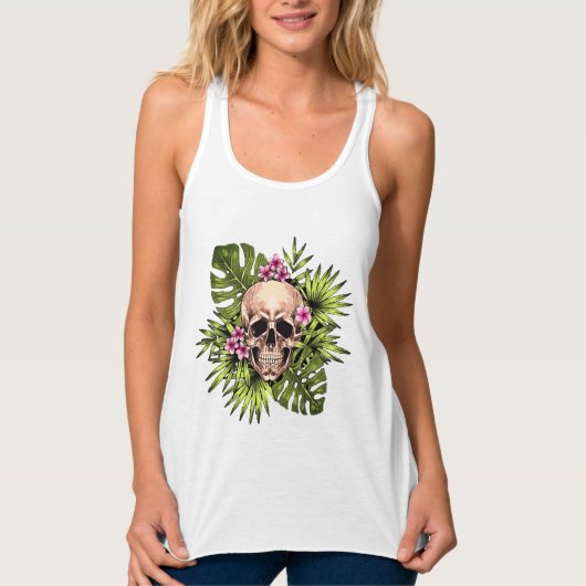 Tropical Skeleton Tank Top (Voorkant)