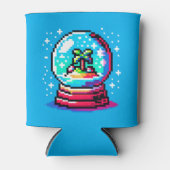 Tropical Snow Wereldbol Unique Pixel Art Beach Win Blikjeskoeler (Voorkant)