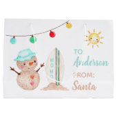 Tropical Snowman Gift Bag Groot Cadeauzakje (Achterkant)