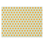 Tropical Starfruit Pattern Blue Orange  Tafelkleed (Voorkant (Horizontaal))
