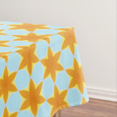 Tropical Starfruit Pattern Blue Orange  Tafelkleed (Voorbeeld)