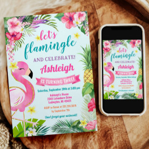 Tropical Summer 3e anniversaire Invitation