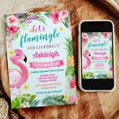 Tropical Summer 6th Birthday Invitation