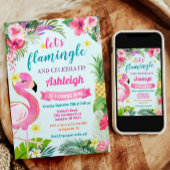 Tropical Summer 9th Birthday Invitation