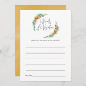 Tropical Summer Beach Baby shower Moeder Advies (Voorkant / Achterkant)