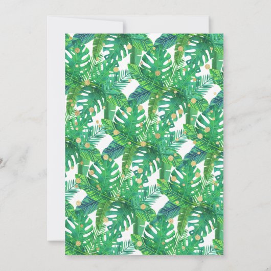 Tropical Summer Beach Luau Boys Baby shower Kaart (Achterkant)