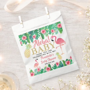 Tropical Summer Beach Luau Meisjes Baby shower Bedankzakje