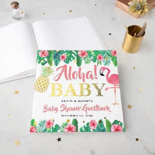 Tropical Summer Beach Luau Meisjes Baby shower Ech Gastenboek