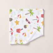 Tropical Summer Beach Vacances Motif Design (Gant de toilette)