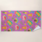 Tropical Summer Cats Strandlaken (Voorkant)