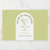 Tropical Summer Cocktail Bachelorette Mini Labels Likeurfles Etiket (Enkel label)