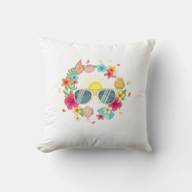Tropical Summer Heart Lunettes de soleil Coussin d (Recto)