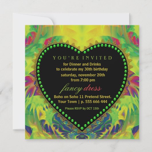 Tropical Summer Love Dinner Invitations (Dos)
