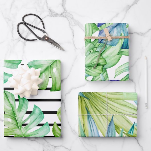 Tropical Summer Palm Feuille Motif (Recto)