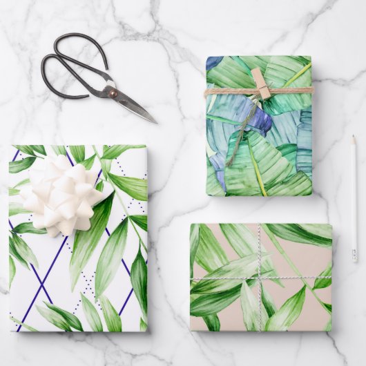 Tropical Summer Palm Feuille Motif (Recto)