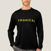 Tropical Summer Palm Tree Minimalist Text Tee Tri-Blend Shirt (Voorkant volledig)
