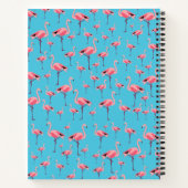 Tropical Summer Pink Flamingo Pattern Carnet (Dos)
