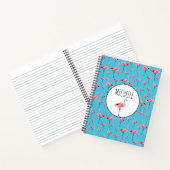 Tropical Summer Pink Flamingo Pattern Carnet (Intérieur)