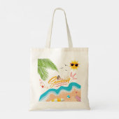 Tropical Summer Vibes Canvas tas (Achterkant)
