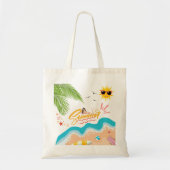Tropical Summer Vibes Canvas tas (Voorkant)