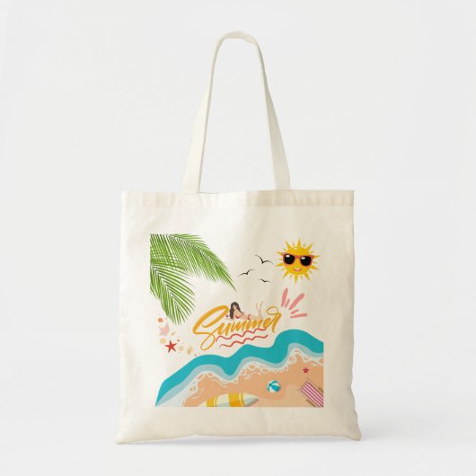 Tropical Summer Vibes Canvas tas (Voorkant)