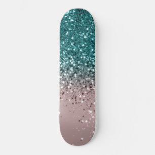 Tropical Summer Vibes Glitter #3 Skateboard