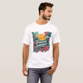 Tropical Summer Vibes T-Shirt – Retro Jungle Desig (Devant entier)