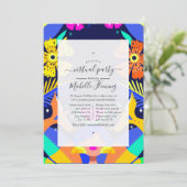 Tropical Summer Virtual Birthday Party Invitation (Debout devant)