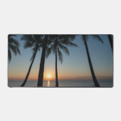 Tropical Sunrise – Palm Trees with Golden Sun (Recto)