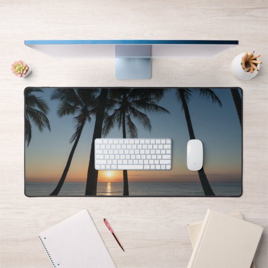 Tropical Sunrise – Palm Trees with Golden Sun Bureaumat (Kantoor 1)