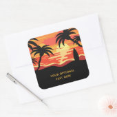 Tropical Sunset autocollants de texte personnalisé (Enveloppe)
