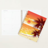 Tropical Sunset Beach Palm Tree Island (Devant avec enveloppe)