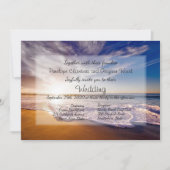 Tropical Sunset Beach Wedding Invitation (Devant)