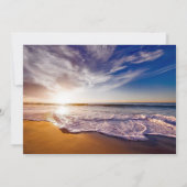 Tropical Sunset Beach Wedding Invitation (Dos)