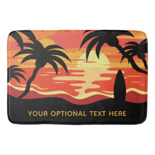 Tropical Sunset custom text badmatten
