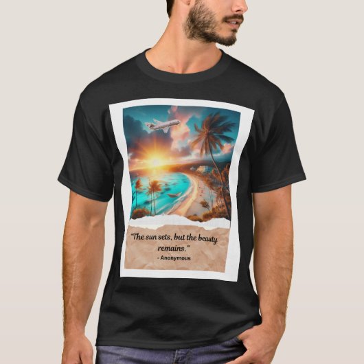Tropical Sunset Escape T-shirt (Voorkant)