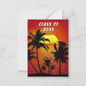 Tropical Sunset Graduation Invitation template (Dos)