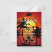Tropical Sunset Graduation Invitation template (Devant)