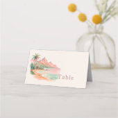 Tropical Sunset Island Beach Watercolor Wedding (Voorkant)