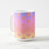 Tropical Sunset Island Girl Palm Rose Mug (Devant gauche)