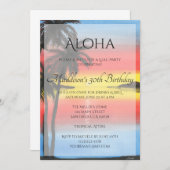 Tropical Sunset Luau Uitnodiging (Voorkant / Achterkant)