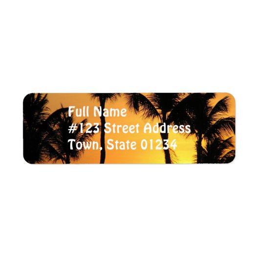 Tropical Sunset Mailing Label (Voorkant)