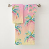 Tropical Sunset Palm Tree Bad Handdoek (Insitu)