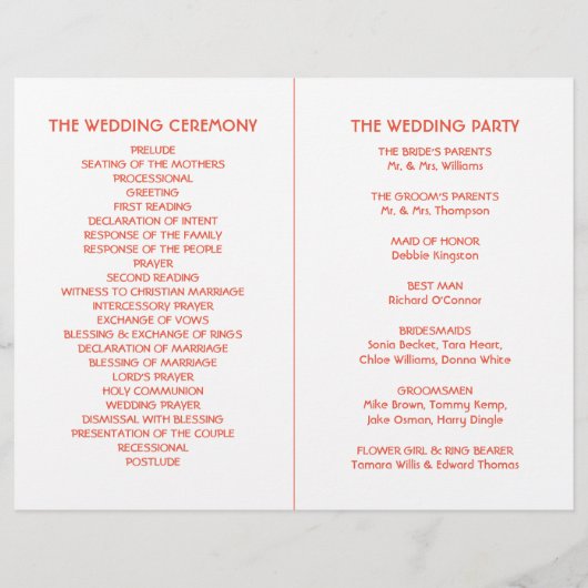 Tropical Sunset Palm Tree Beach Wedding Programme (Dos)