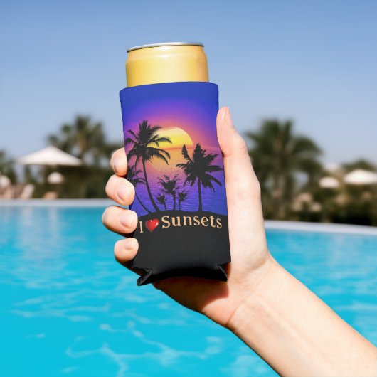 Tropical Sunset Palm Trees (Insitu Zwembad)