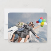 Tropical Sunset Palm Trees Photo Mariage Merci (Dos)