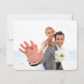 Tropical Sunset Palm Trees Photo Mariage Merci (Dos)