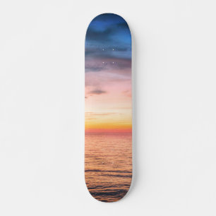 Tropical Sunset Photo Skateboard